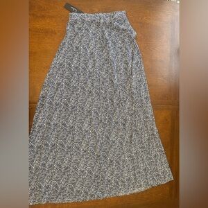 Lulu's Elegant Blue and White Patterned Maxi Skirt - Tempest Tropical Print